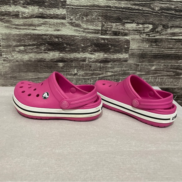 CROCS Slipper Baby Model Sabot Line Crocband II Colour Raspberry/Black 6/7 6 c 7 - Picture 5 of 9